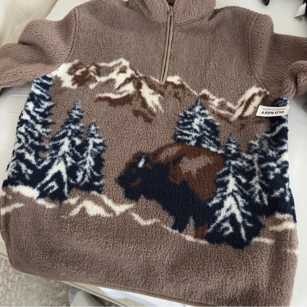 NWT Old Navy Buffalo Quarter Zip